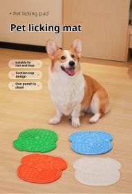 Lick Mat for Dogs and Cats Dog Slow Feeder Mat with Strong Suction (Color: Green)